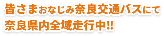皆さまおなじみ奈良交通バスにて奈良県内全域走行中‼