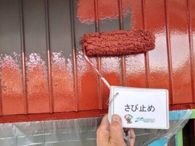 奈良御所市N様邸　外壁塗装・屋根塗装・防水工事 外壁錆止め