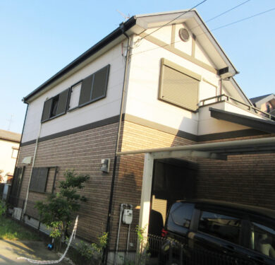 奈良大和高田市T様邸　外壁塗装・屋根塗装・防水工事 施工前の写真