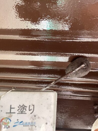 奈良天理市F株式会社様（オフィス）外壁塗装・屋根塗装工事　 屋根上塗り
