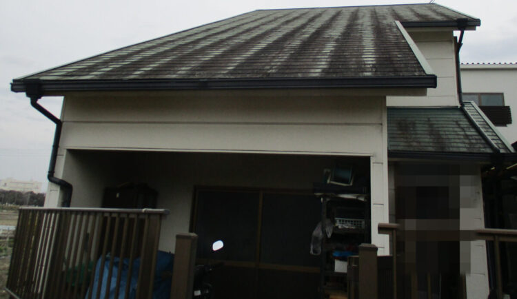 奈良北葛城郡河合町M様邸　屋根塗装工事 施工前の写真