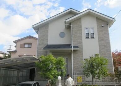 奈良生駒郡三郷町K様邸　外壁塗装・屋根塗装工事 施工前の写真