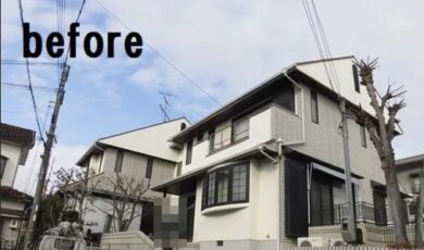 奈良北葛城郡Ｈ様邸　外壁塗装・屋根カバー工法・防水工事 施工前の写真