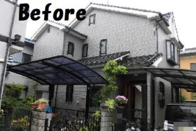 奈良大和高田市Ｆ様邸　外壁塗装・防水工事 施工前の写真