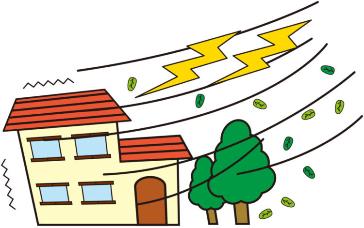 奈良の香芝の株式会社ヨネヤの外壁塗装と屋根塗装の風に吹かれる家