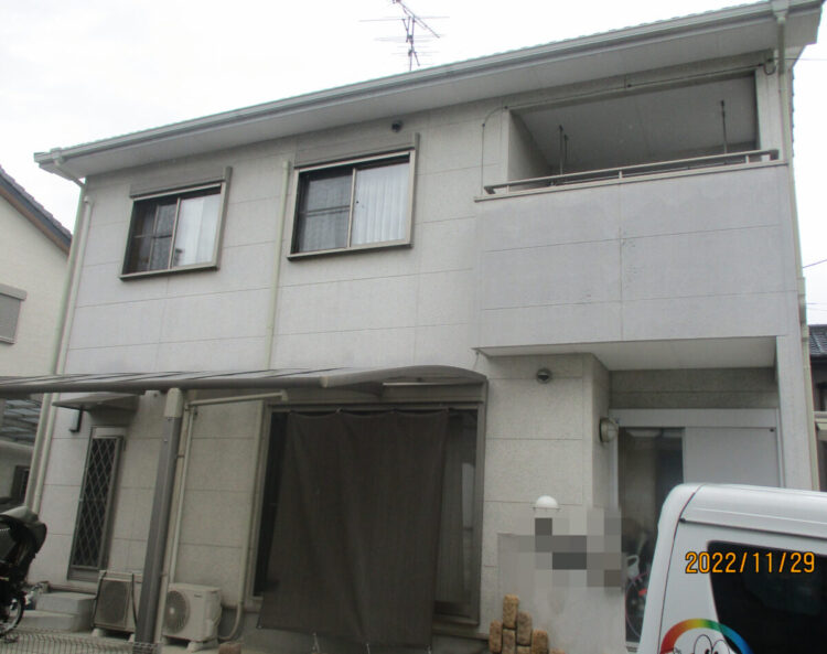 奈良香芝市K様邸　外壁塗装・防水工事 施工前の写真