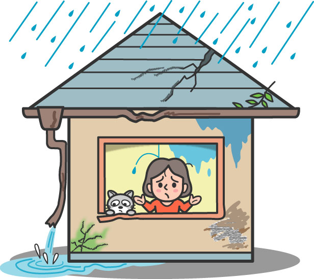 奈良の香芝の株式会社ヨネヤの外壁塗装と屋根塗装の雨漏り