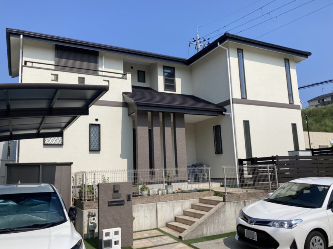 奈良県生駒市Ｔ様　外壁・屋根塗装工事 施工後の写真