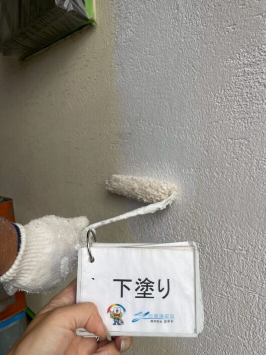 奈良県生駒市Ｔ様　外壁・屋根塗装工事 [下塗り]