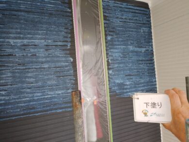 奈良奈良市T様邸　外壁塗装・防水工事 外壁下塗り