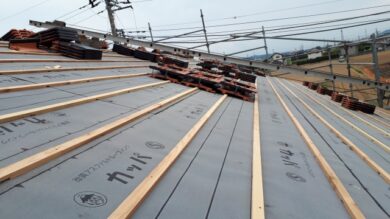 奈良の香芝の株式会社ヨネヤの外壁塗装と屋根塗装の屋根工事