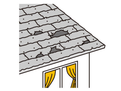 奈良の香芝の株式会社ヨネヤの外壁塗装と屋根塗装の屋根が割れているお家