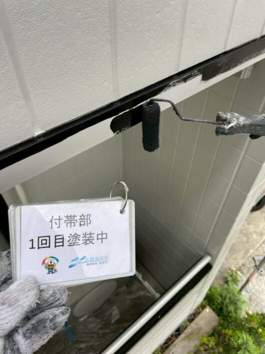 奈良県葛城市葛城ガーデンズ様（2階建てアパートメント）　外壁塗装工事 付帯部塗装