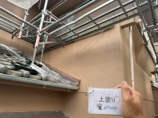 奈良県香芝市藤山S様邸　外壁塗装・防水工事 上塗り