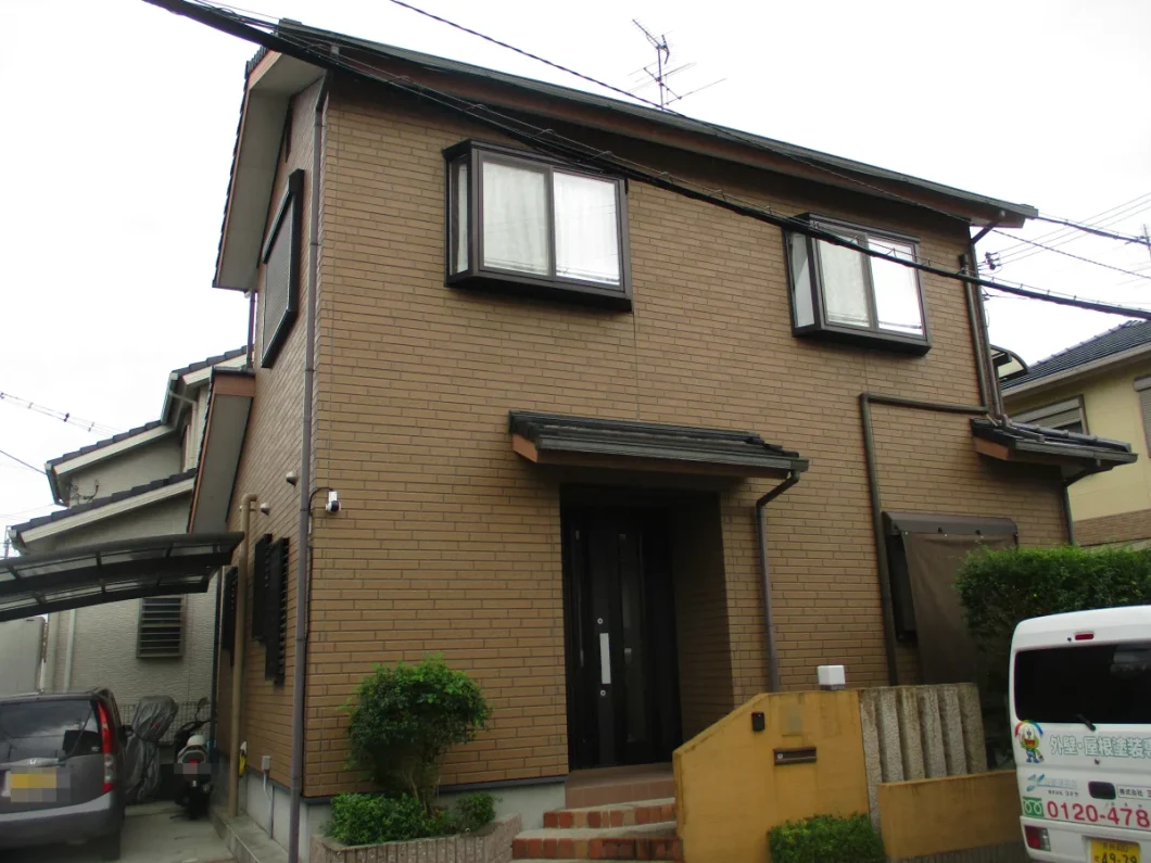 奈良県橿原市小槻町T様邸　外壁塗装・防水工事 施工前の写真