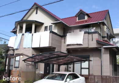 奈良香芝市H様邸　外壁塗装工事 施工前の写真