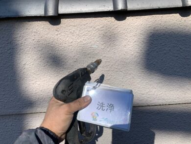 奈良大和高田市E様邸　外壁塗装工事 洗浄