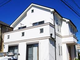 奈良の香芝市の株式会社ヨネヤの外壁塗装と屋根塗装のホワイトカラーの家の画像