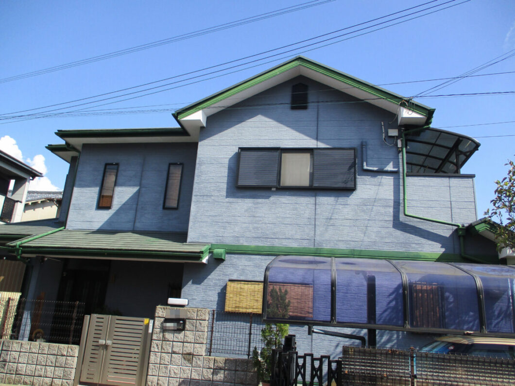 奈良県生駒市緑ヶ丘A様邸　外壁塗装・屋根塗装・防水工事 施工前の写真