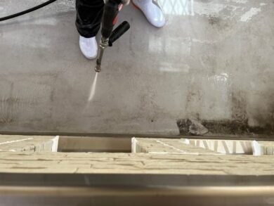 奈良奈良市K様邸　外壁塗装・屋根塗装・防水工事 洗浄