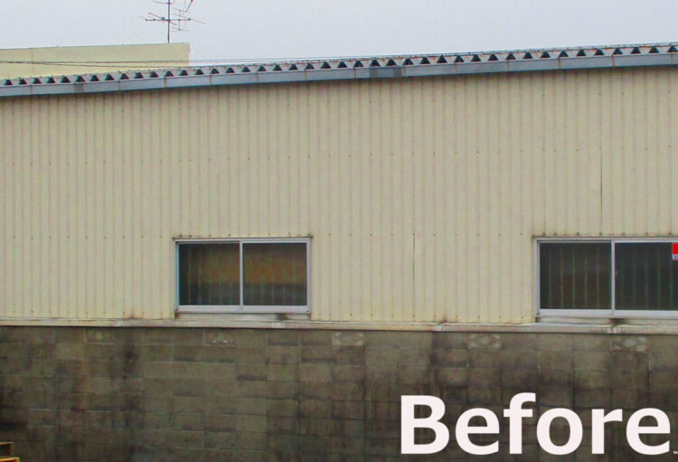 奈良葛城市工場　外壁・屋根塗り替え工事 施工前の写真