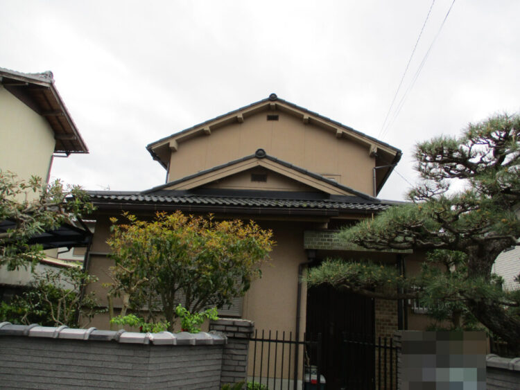 奈良奈良市N様邸　外壁塗装工事 施工前の写真