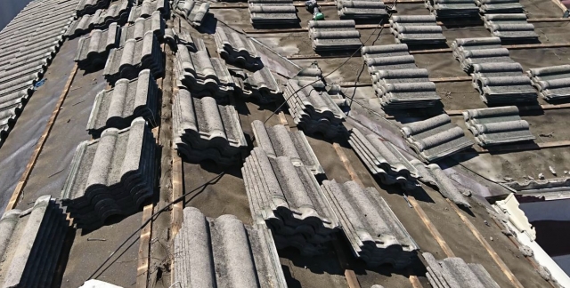 奈良の香芝市の株式会社ヨネヤの外壁塗装と屋根塗装の屋根葺き替え工事