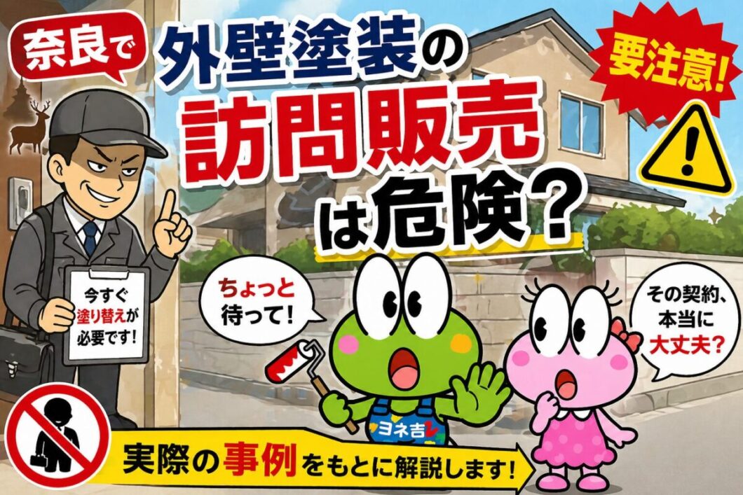 奈良県の外壁塗装訪問販売に関するイラスト