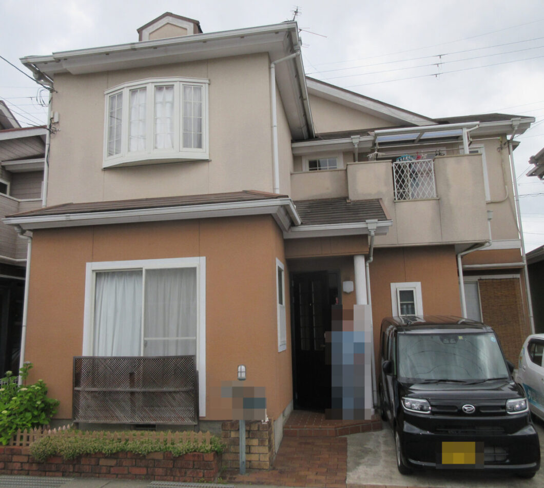 奈良県磯城郡田原本町M様邸　外壁塗装・屋根塗装・防水工事 施工前の写真