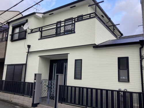 奈良県奈良市学園朝日町H様邸　外壁塗装・屋根塗装・防水工事