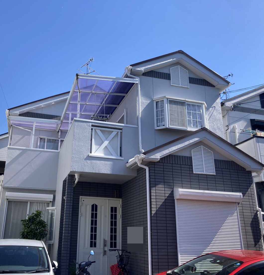 奈良県磯城郡田原本町H様邸　外壁塗装・屋根塗装・防水工事 施工後の写真