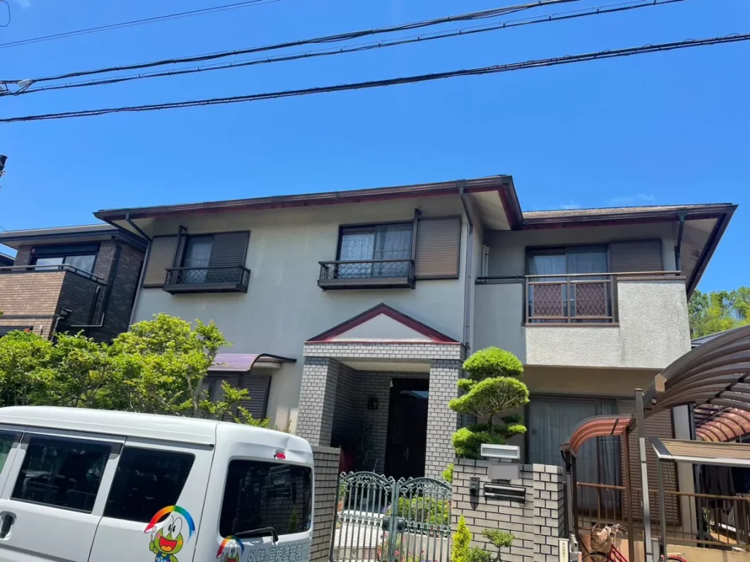京都府木津川市N様邸　外壁塗装・屋根カバー工事 施工前の写真