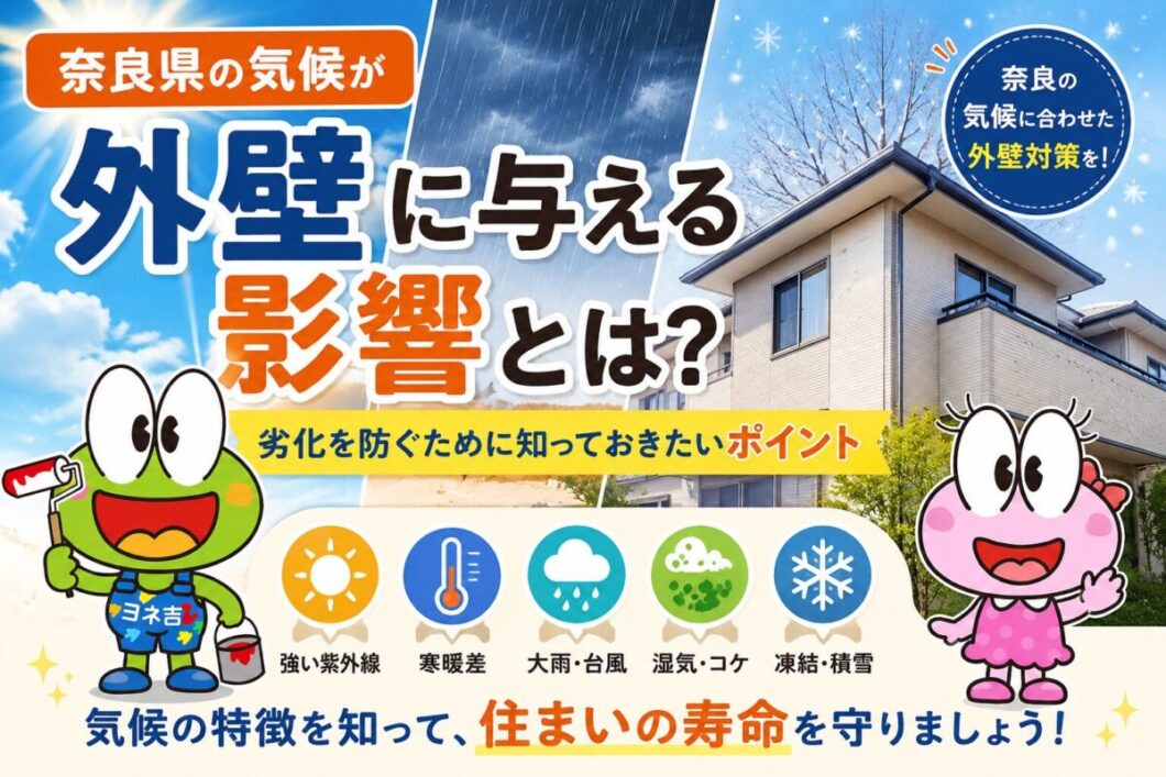 奈良県塗装会社による気候が外壁に与える影響とは?劣化を防ぐために知っておきたいポイント