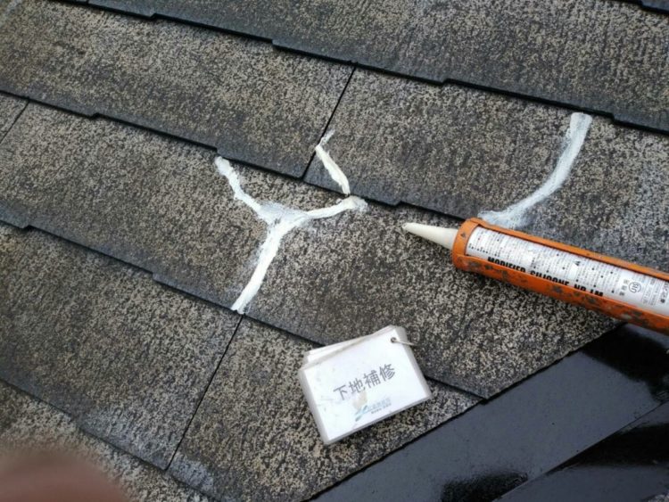 奈良の香芝市の株式会社ヨネヤの外壁塗装と屋根塗装のひび割れ