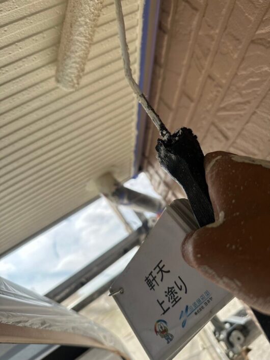 奈良県橿原市北八木町N様邸　外壁塗装・屋根塗装工事 付帯部塗装