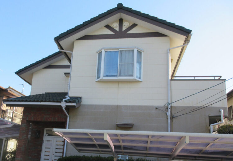 奈良北葛城郡上牧町M様邸　外壁塗装・屋根塗装・防水工事 施工前の写真