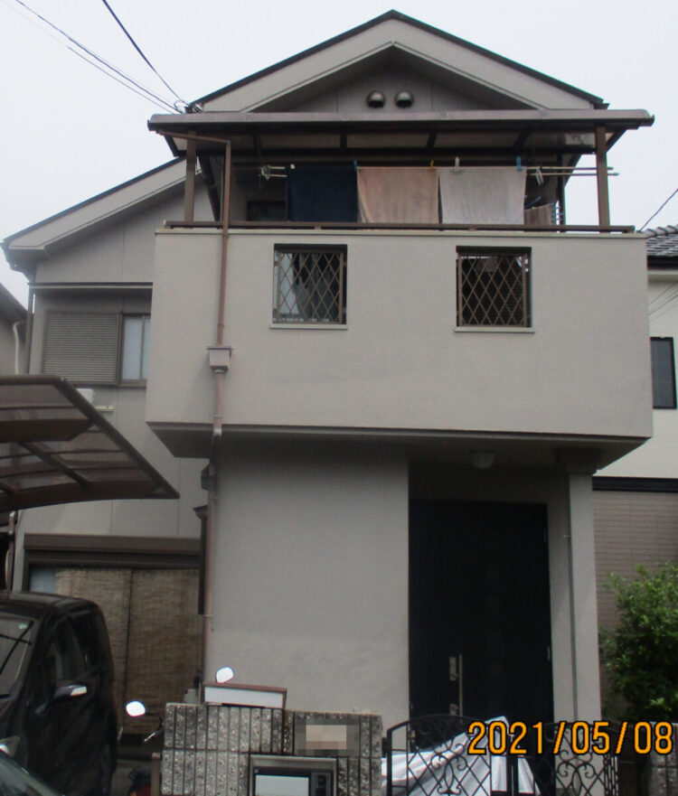 奈良北葛城郡王寺町T様邸　外壁塗装・屋根塗装工事 施工前の写真