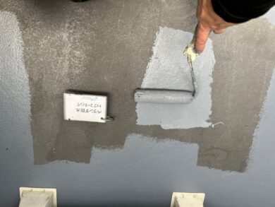 奈良奈良市M様邸　外壁塗装・屋根塗装・防水工事 ベランダ防水トップコーティング
