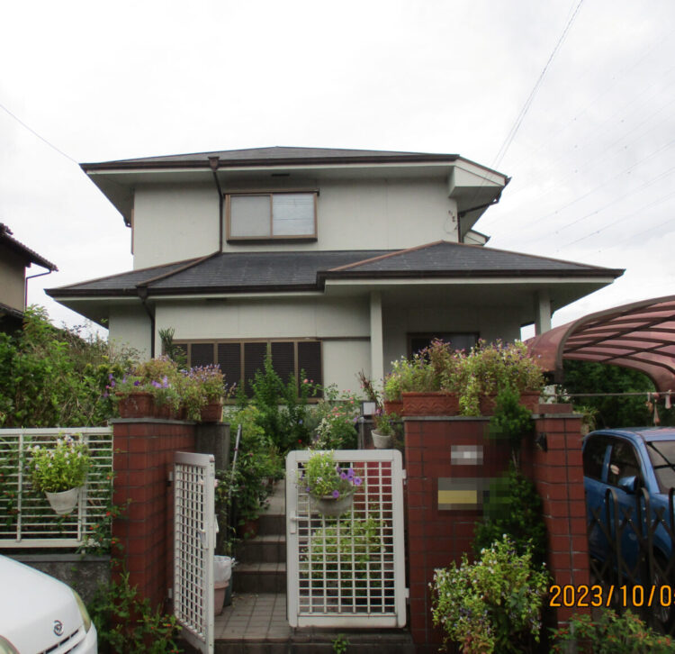 京都木津川市S様邸　外壁塗装・屋根塗装・防水工事 施工前の写真