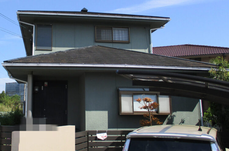 奈良北葛城郡河合町I様邸　外壁塗装・屋根塗装工事 施工前の写真