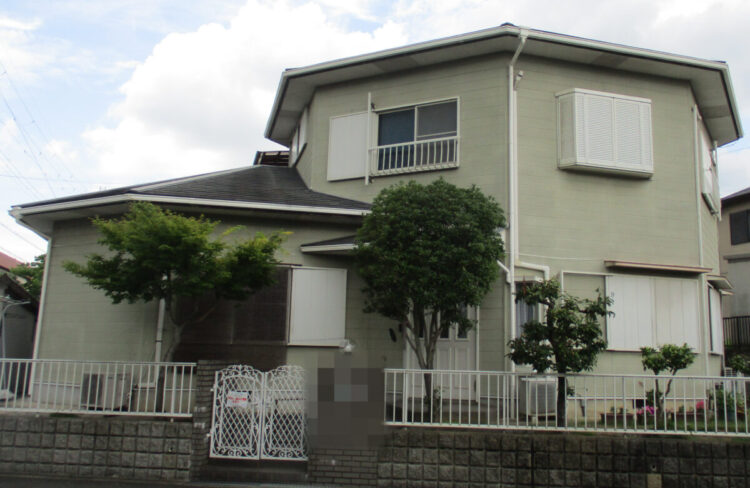 奈良生駒郡三郷町N様邸　外壁塗装・屋根塗装・防水工事　 施工前の写真