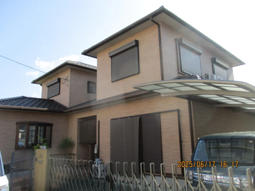 奈良県葛城市尺土O様邸　外壁塗装工事 施工前の写真