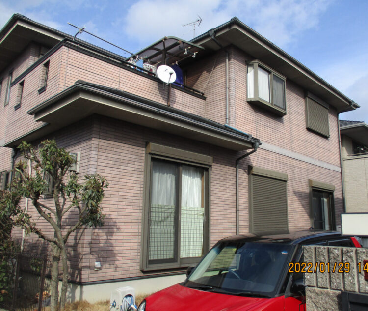 奈良北葛城郡上牧町T様邸　外壁塗装・屋根塗装・防水工事 施工前の写真
