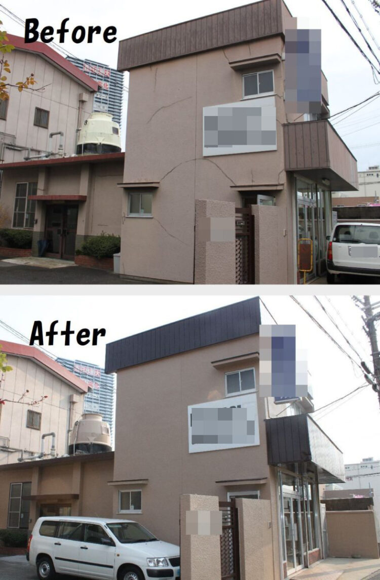 奈良の香芝市の株式会社ヨネヤの外壁塗装と屋根塗装のビフォーアフター