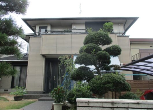 奈良県北葛城郡河合町O様邸　外壁塗装・屋根塗装工事 施工前の写真