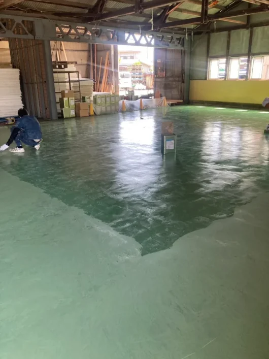 奈良県香芝市平野 株式会社F様　床塗装工事 床塗装