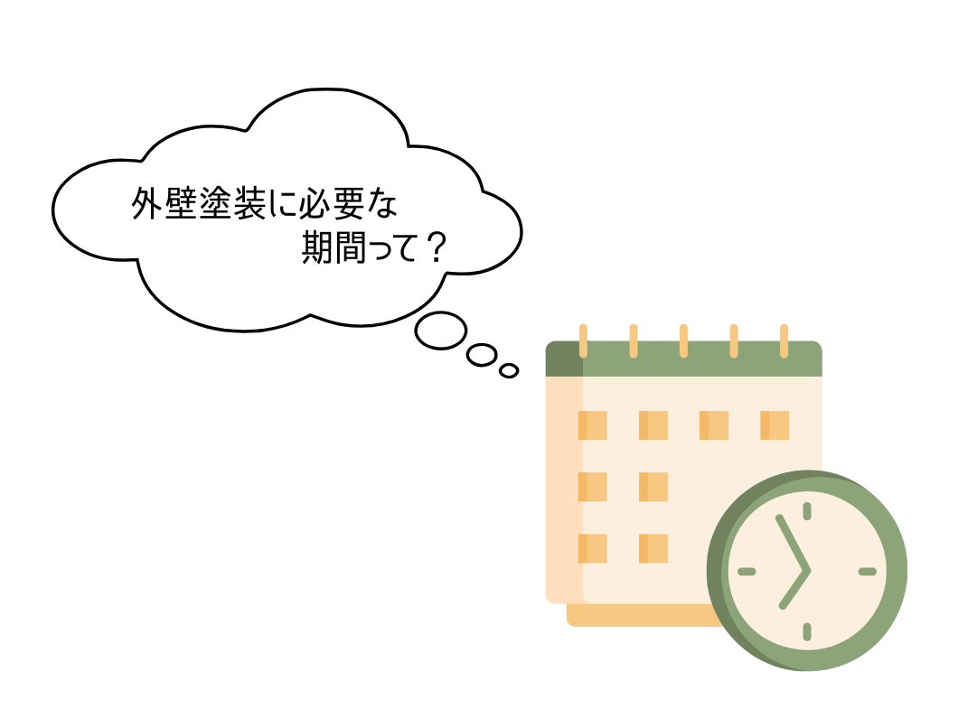 奈良の外壁塗装・屋根塗装は実績No.1安心のヨネヤの外壁塗装に必要な期間