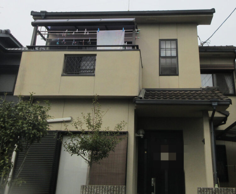 奈良大和高田市Y様邸　外壁塗装・屋根塗装・防水工事 施工前の写真