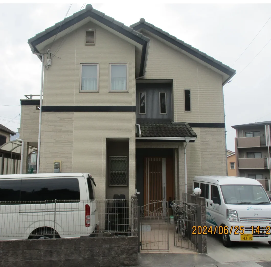 奈良県奈良市山陵町K様邸　外壁塗装・屋根塗装工事 施工前の写真