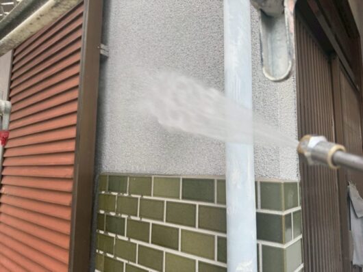 奈良県香芝市藤山S様邸　外壁塗装・防水工事 洗浄